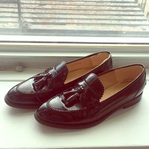 Black Patent leather classic tassel loafer